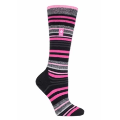 Calcetines Heat Holders Core Ultra Lite Ski Negro Rosa Mujer