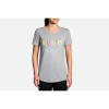Camiseta Brooks Distance Sleeve Gris Mujer -Activa Tienda camiseta brooks distance sleeve gris mujer
