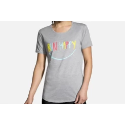 Camiseta Brooks Distance Sleeve Gris Mujer -Activa Tienda camiseta brooks distance sleeve gris mujer 2