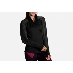 Camiseta Running Brooks Dash 1/2 Cremallera Negra Mujer -Activa Tienda camiseta running brooks dash 12 cremallera negra mujer 3