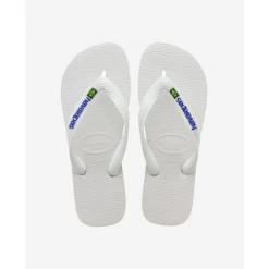 Chanclas Havaianas Brasil Logo Blanco Unisex
