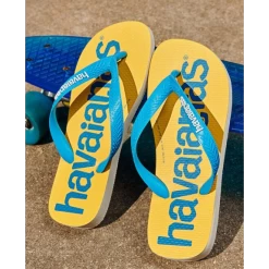 Chanclas Havaianas Top Logomania 2 Amarillo Azul Unisex -Activa Tienda chanclas havaianas top logomania 2 amarillo azul unisex 5