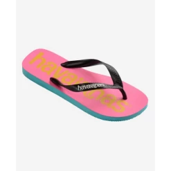 Chanclas Havaianas Top Logomania 2 Rosa Negro Azul Mujer -Activa Tienda chanclas havaianas top logomania 2 rosa negro azul mujer 1