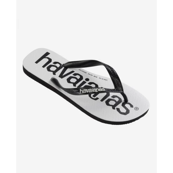 Chanclas Havaianas Top Logomania Blanco Negro Unisex 4 Chanclas Havaianas Top Logomania Blanco Negro Unisex - Imagen 2