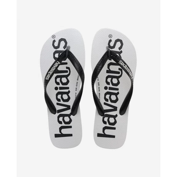 Chanclas Havaianas Top Logomania Blanco Negro Unisex 3 Chanclas Havaianas Top Logomania Blanco Negro Unisex