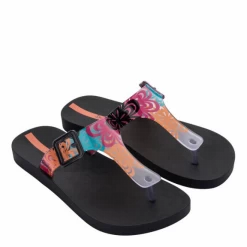 Chanclas Ipanema Urban Arte Conecta Negro Naranja Mujer