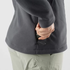 Chaqueta Salomon Essential Cosy Fleece FZ Gris Mujer -Activa Tienda chaqueta salomon essential cosy fleece fz gris mujer 4