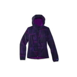 Cortavientos Running Brooks Canopy Jacket Azul Morado Mujer