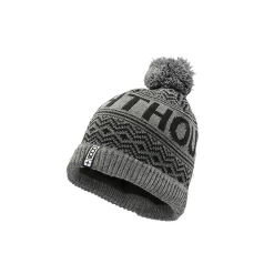 Gorro Lana Con Pom Pom +8000 2215 Gris Negro Unisex