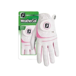 Guante Footjoy Weathersof Mujer Blanco/rosa