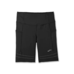 Malla Corta Running Brooks Method 8" Negro Mujer