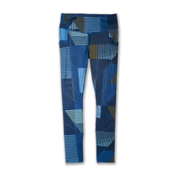 Malla Running Brooks Method 7/8 Tight Azul Print Mujer