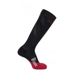 Medias Esquí Salomon S Max Negro Rojo