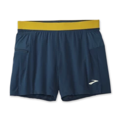 Pantalón Corto Brooks Sherpa 5" 2-in-1 Azul Dorado Hombre
