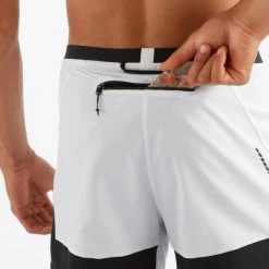 Pantalón Trailrunning Salomon Cross 2IN1 Blanco Negro Hombre -Activa Tienda pantalon trailrunning salomon cross 2in1 blanco negro hombre 2