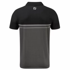 Polo Golf Footjoy Lisle Engineered EOE Stripe Negro -Activa Tienda polo golf footjoy lisle engineered eoe stripe negro 1