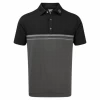 Polo Golf Footjoy Lisle Engineered EOE Stripe Negro -Activa Tienda polo golf footjoy lisle engineered eoe stripe negro