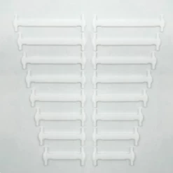 Set 16 Cordones Silicona Elásticos Shoelaces Blanco