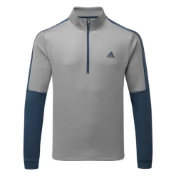 Sudadera Golf Adidas Color Block Gris Hombre