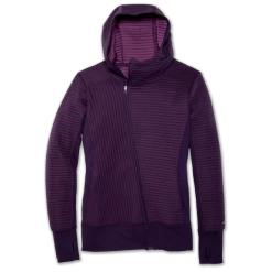 Sudadera Running Brooks Fly-By Hoodie Morado Mujer