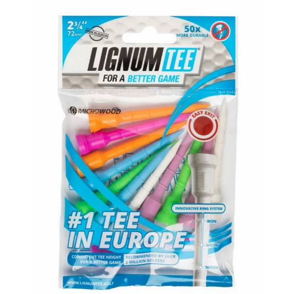 Tees Lignum Mix Colores Biodegradables 3/4 72MM 3 Tees Lignum Mix Colores Biodegradables 3/4 72MM