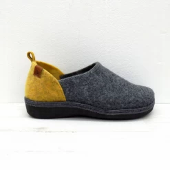 Zapatillas Casa Salvi Elfo 31L000 Gris Mostaza Mujer