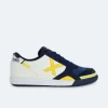 Zapatillas Fútbol Munich Gresca 301 Blanco Azul Amarillo -Activa Tienda zapatillas futbol munich gresca 301 blanco azul amarillo