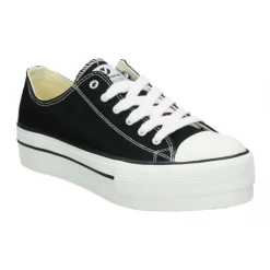 Zapatillas Lona Victoria Plataforma 1061100 Negro Mujer -Activa Tienda zapatillas lona victoria plataforma 1061100 negro mujer 4
