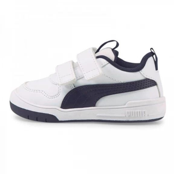 Zapatillas Puma Multiflex SL V Blanco Azul Niños 4 Zapatillas Puma Multiflex SL V Blanco Azul Niños - Imagen 2