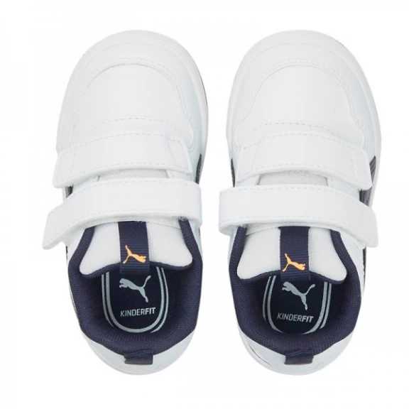 Zapatillas Puma Multiflex SL V Blanco Azul Niños 6 Zapatillas Puma Multiflex SL V Blanco Azul Niños - Imagen 4