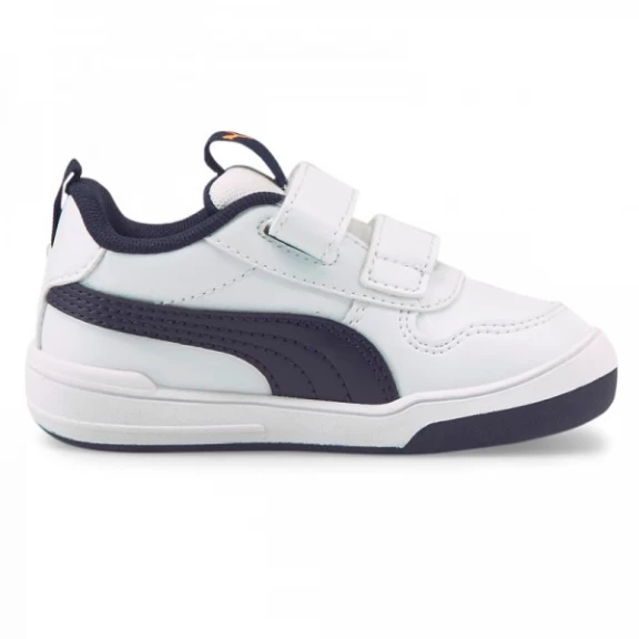 Zapatillas Puma Multiflex SL V Blanco Azul Niños 3 Zapatillas Puma Multiflex SL V Blanco Azul Niños