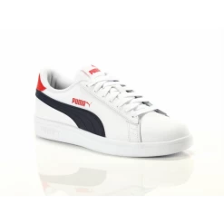 Zapatillas Puma Smash V2 Blanco Marino Rojo Niños -Activa Tienda zapatillas puma smash v2 blanco marino rojo ninos 2