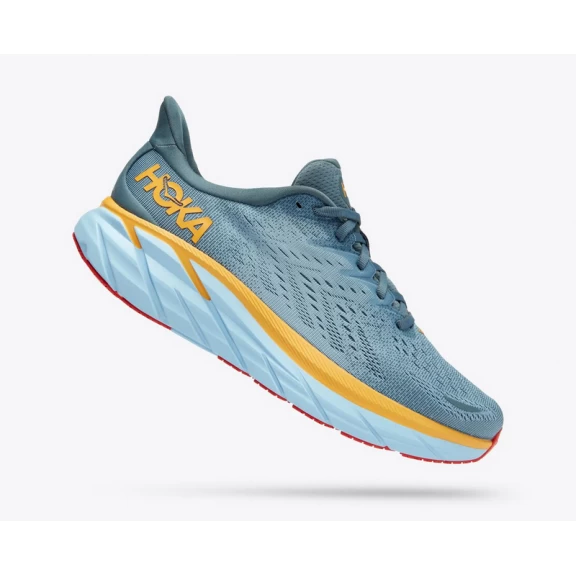 Zapatillas Running Hoka Clifton 8 Azul Amarillo Hombre 5 Zapatillas Running Hoka Clifton 8 Azul Amarillo Hombre - Imagen 3