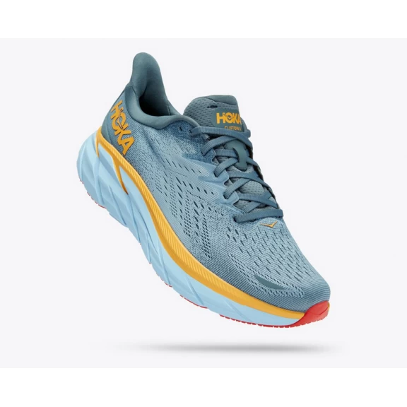 Zapatillas Running Hoka Clifton 8 Azul Amarillo Hombre 6 Zapatillas Running Hoka Clifton 8 Azul Amarillo Hombre - Imagen 4