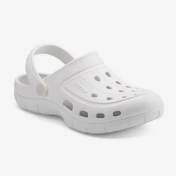 Zuecos Coqui Jumper Blanco Gris Mujer 5 Zuecos Coqui Jumper Blanco Gris Mujer - Imagen 3