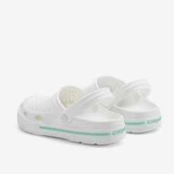 Zuecos Coqui Lindo Blanco Verde Mujer -Activa Tienda zuecos coqui lindo blanco verde mujer 2