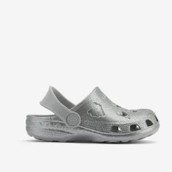 Zuecos Coqui Little Frog Plata Niña
